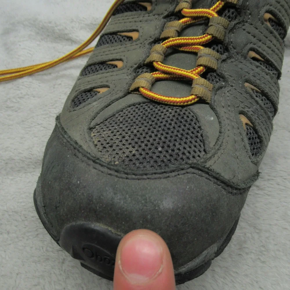 Oboz Men 11.5 Hiking Shoes Green Brown Low Top Walking Athletic Winter Gear‎